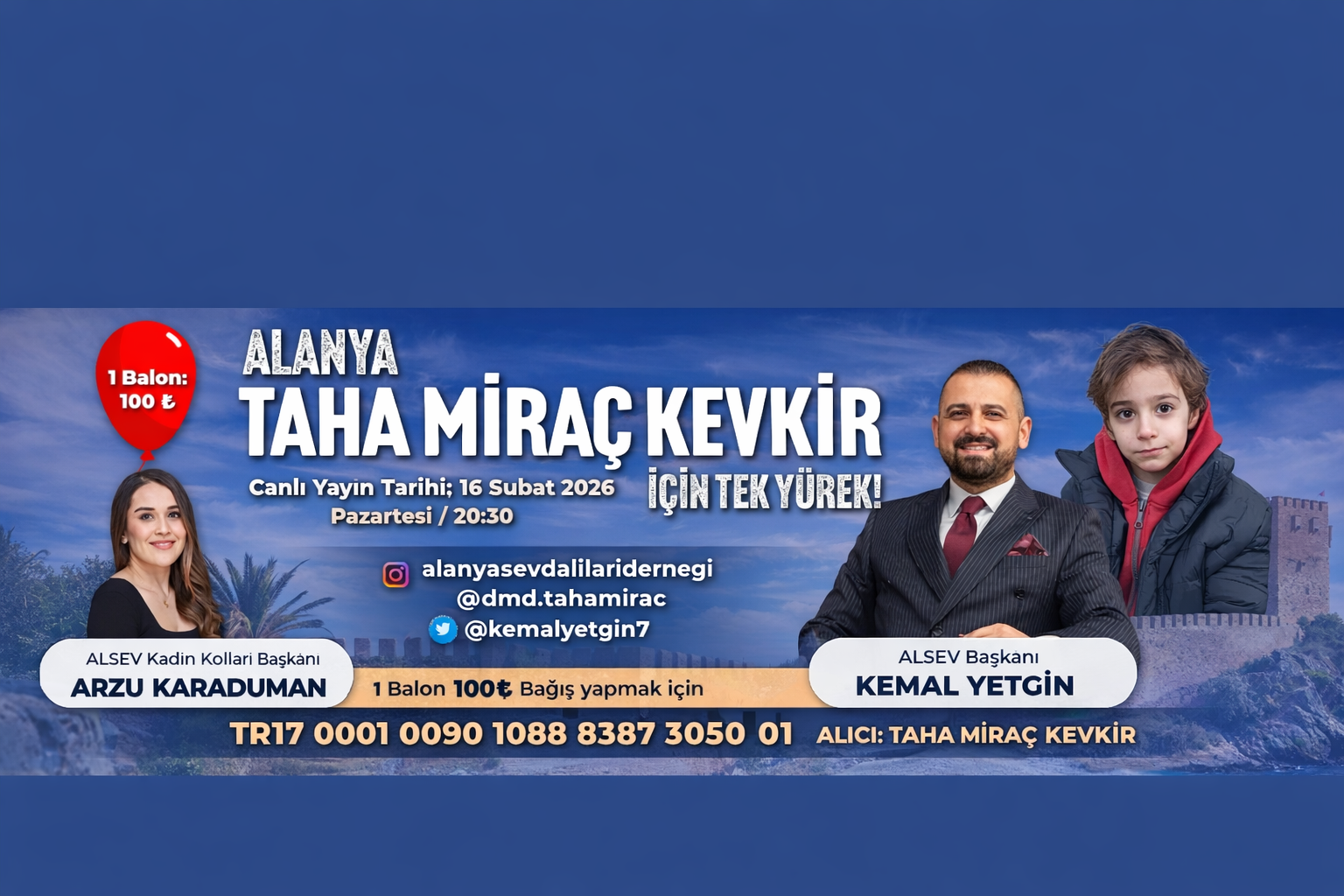 Taha Miraç İçin Tek Yürek!